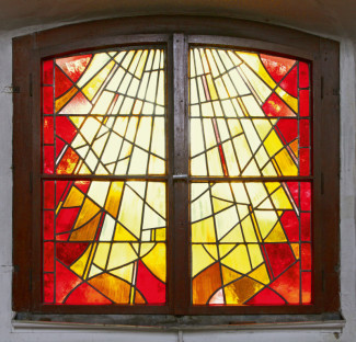 Fenster in der evangelischen Sankt Johanniskirche in Dessau 