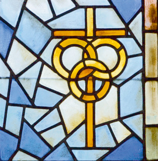Glasfenster in der evangelischen Sankt Johanniskirche in Dessau